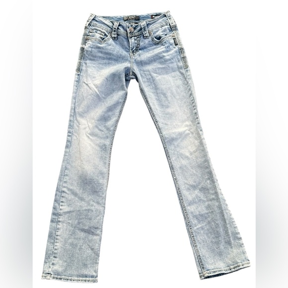 Silver Jeans ladies super stretch mid rise baby boot size 26/31 - Picture 2 of 11